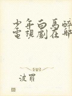 少年白马醉春风电视剧在哪看