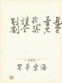 别让我看见电视剧全集免费观看