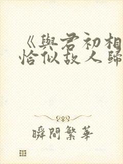 《与君初相识·恰似故人归》电视剧免费