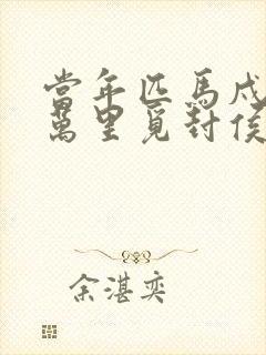 当年匹马戍梁州万里觅封侯封面