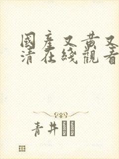 国产又黄又爽高清在线观看