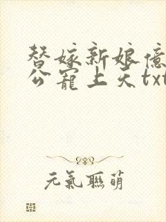 替嫁新娘亿万老公宠上天txt