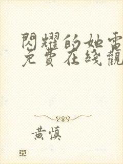 闪耀的她电视剧免费在线观看封面