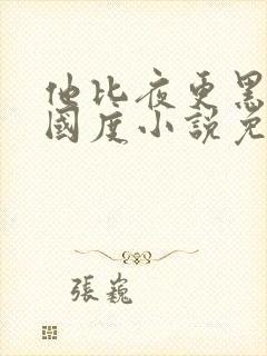 他比夜更黑无罪国度小说免费阅读