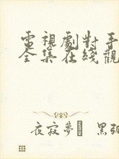 电视剧对手免费全集在线观看高清封面