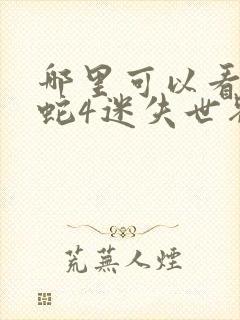 哪里可以看到大蛇4迷失世界全集