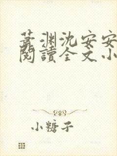 萧渊沈安安免费阅读全文小说