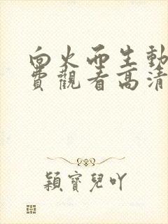 向火而生动漫免费观看高清