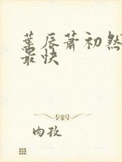 叶辰萧初然最新最快