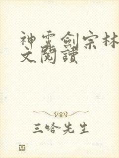 神霄剑宗林枫全文阅读