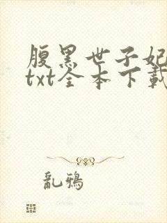 腹黑世子妃日常txt全本下载