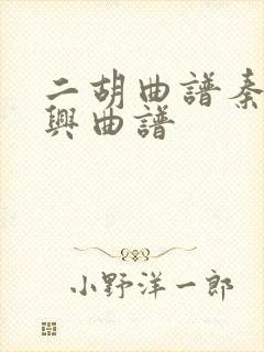 二胡曲谱秦腔即兴曲谱封面