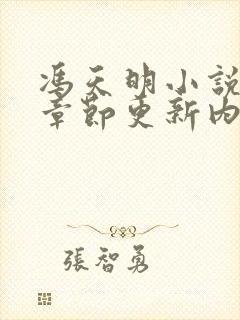 冯天明小说最新章节更新内容解读封面