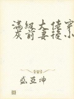 满级大佬穿成炮灰前妻后小说电子版txt