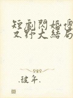 短剧闪婚傻妻甜又野大结局封面