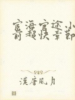 宦海官途小说超前超快章节