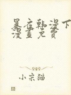 暴夜韩漫下拉式漫画免费