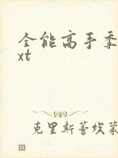 全能高手季枫txt封面