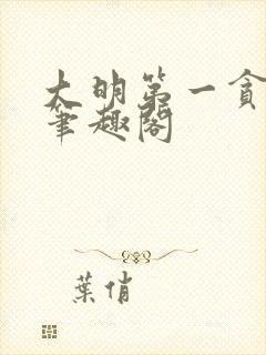 大明第一贪官 笔趣阁