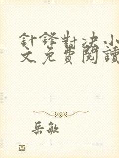 针锋对决小说全文免费阅读未删减,封面