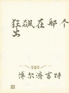 狂飙在哪个台播出