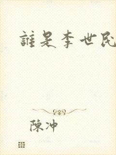 谁是李世民封面