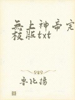 无上神帝完整精校版txt