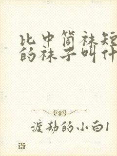 比中筒袜短一点的袜子叫什么