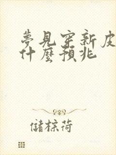 梦见穿新皮鞋是什么预兆