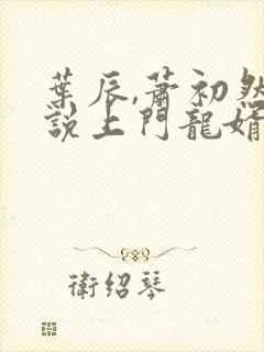 叶辰,萧初然小说上门龙婿