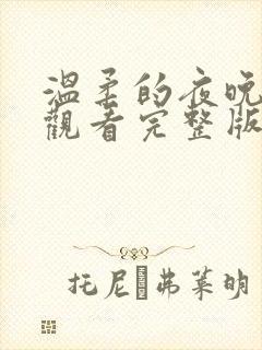 温柔的夜晚在线观看完整版电影