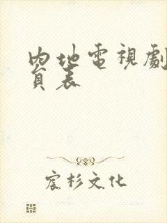 内地电视剧女演员表