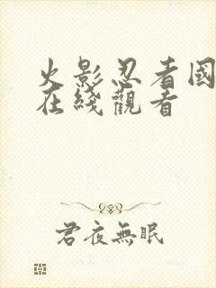 火影忍者国语版在线观看