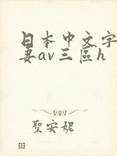 日本中文字幕人妻av三区h封面