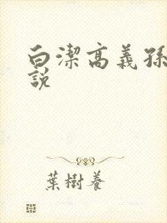 白洁高义孙倩小说