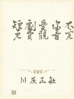 短剧爱你不逢时免费观看完整版封面