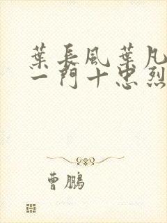 叶长风叶凡小说一门十忠烈封面