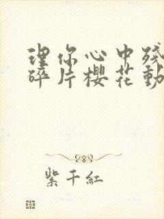 理你心中残缺的碎片樱花动漫