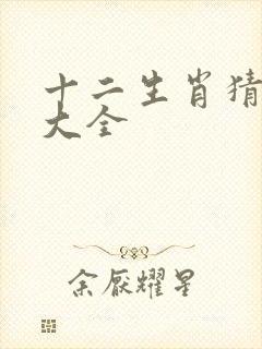 十二生肖猜谜语大全封面