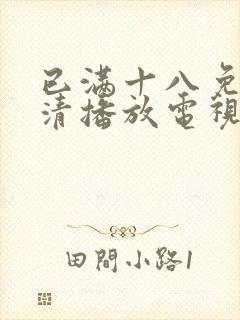 已满十八免费高清播放电视剧全集