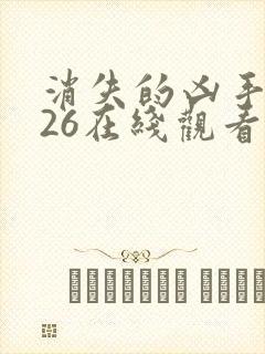 消失的凶手2026在线观看电视剧封面