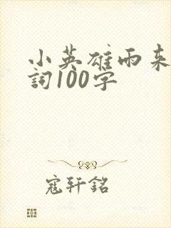 小英雄雨来推荐词100字