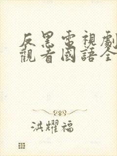 反黑电视剧免费观看国语全集高清