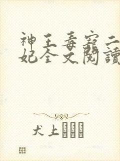 神王毒宠二嫁王妃全文阅读