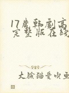 17岁韩剧高清完整版在线观看