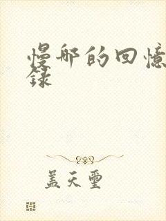 慢哪的回忆录目录