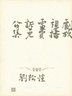 公诉电视剧40集免费播放