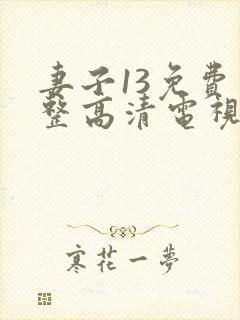 妻子13免费完整高清电视剧在线看