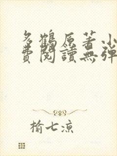 多鹤原著小说免费阅读无弹窗