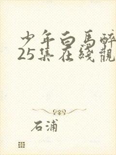 少年白马醉春风25集在线观看免费